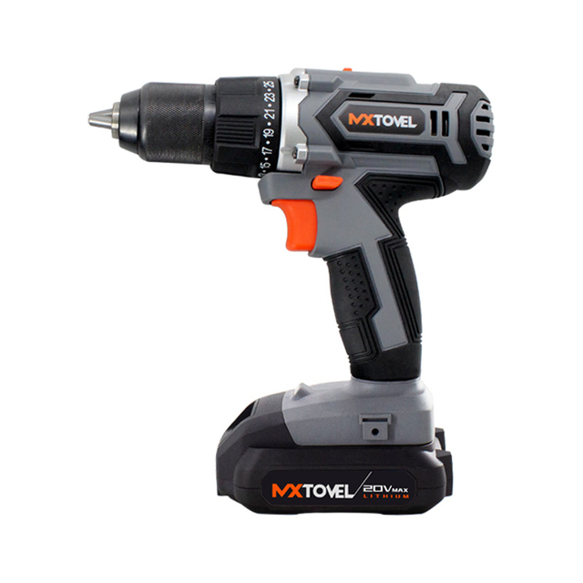 Перезаряжаемая электрическая портативная аккумуляторная дрель с различной скоростью 20 В со светодиодной подсветкой